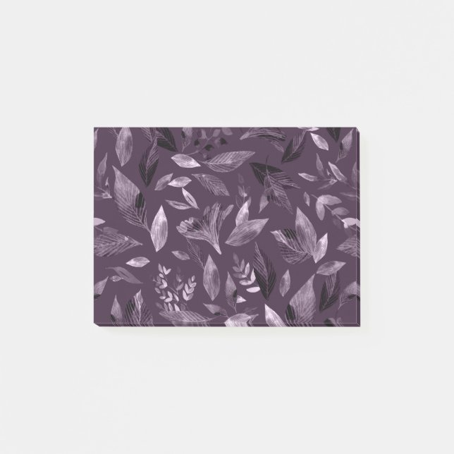 Wasserfarbengefallene Blätter 7 Post-it Klebezettel (Vorderseite)