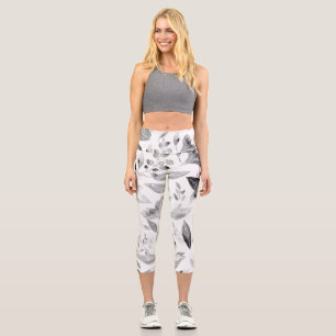 Wasserfarbengefallene Blätter 8 Capri Leggings