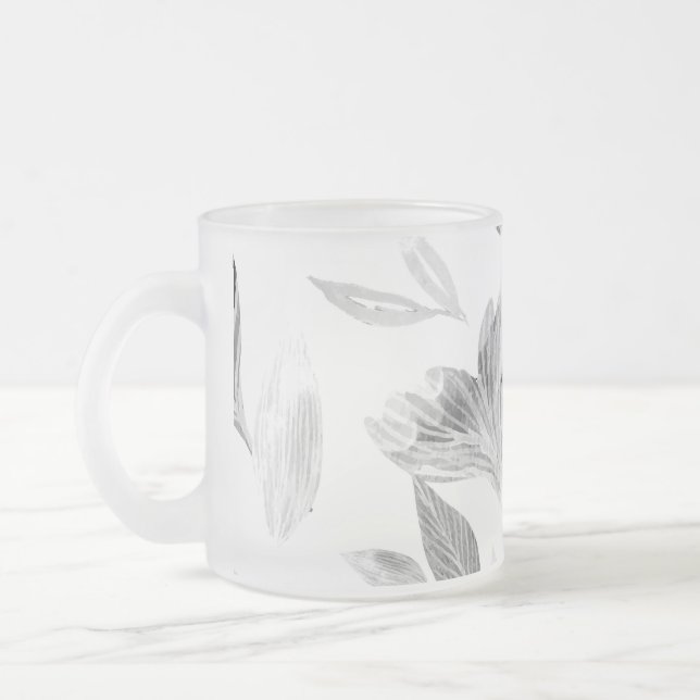 Wasserfarbengefallene Blätter 8 Mattglastasse (Links)