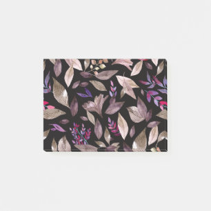 Wasserfarbengefallene Blätter Post-it Klebezettel