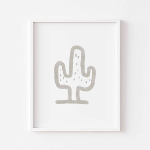 Wasserfarbengeflecht-Minimalistische Kaktusposter Poster