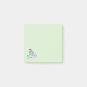 Wasserfarbengeflügel und Blume Post-it Klebezettel