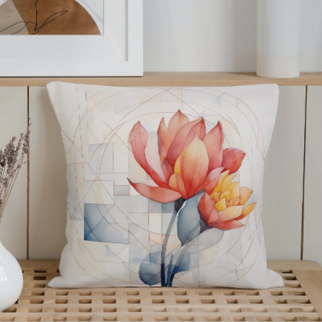 Wasserfarbengeometrie Kissen (Von Creator hochgeladen)