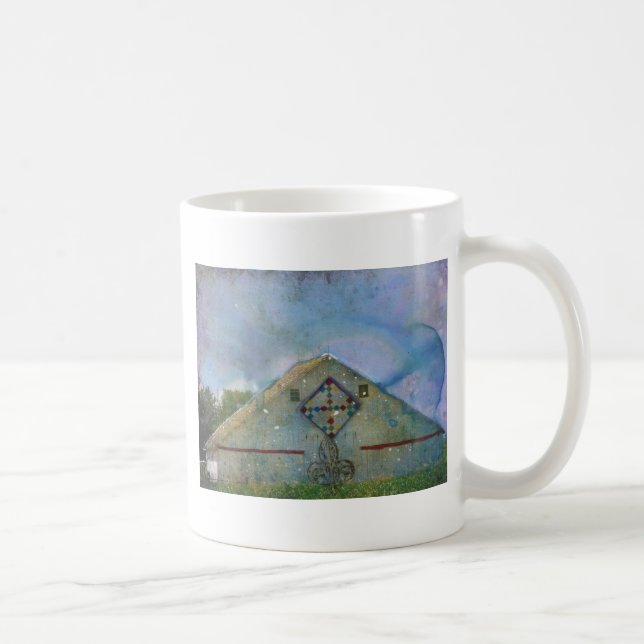 Wasserfarbengeplattierter Stall Kaffeetasse (Rechts)