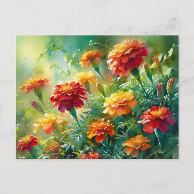 Wasserfarbengewässer und Grünflächen Postkarte (Vorderseite)
