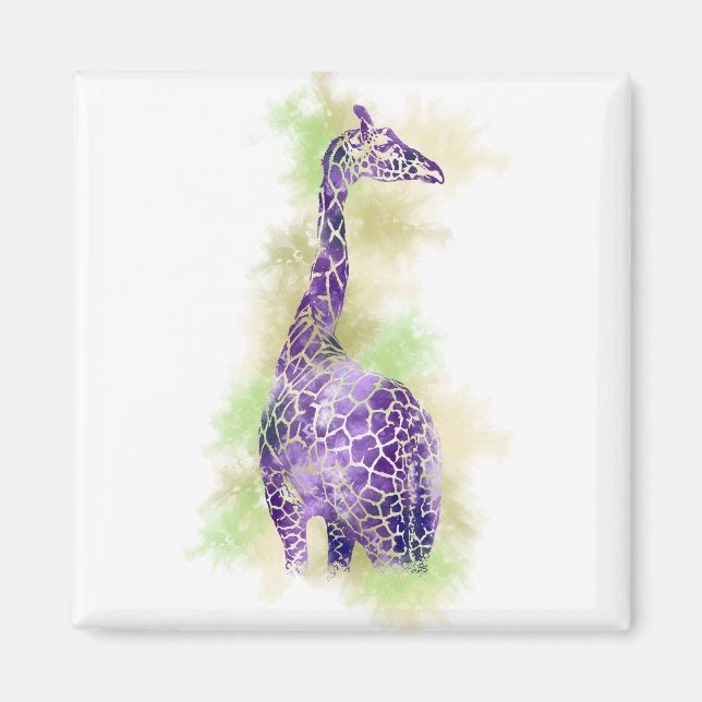 WasserfarbenGiraffe 1 Magnet (Vorne)