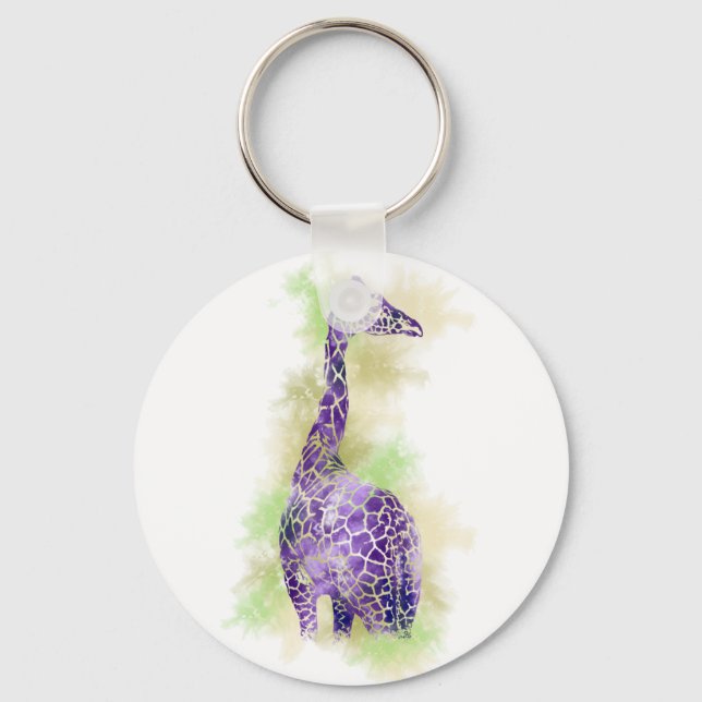 WasserfarbenGiraffe 1 Schlüsselanhänger (Vorderseite)