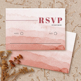 Wasserfarbengraben minimalistisch Japandi Hochzeit RSVP Karte