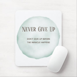 Wasserfarbengrünes Motivationsangebot Mousepad