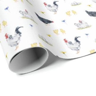 Wasserfarbenhaltung im Bauernstil Geschenkpapier