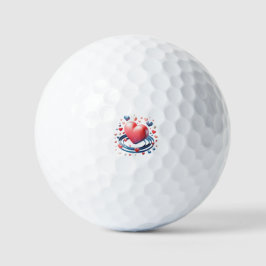 Wasserfarbenherz Golf Balls - Einzigartiges Persön Golfball