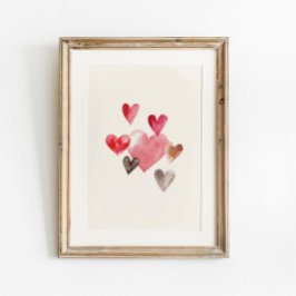 Wasserfarbenherz Print Poster