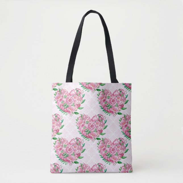 Wasserfarbenherz Tasche (Vorderseite)