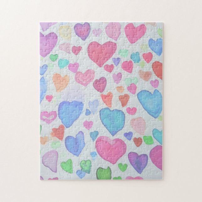 Wasserfarbenherzen (Vertikal)