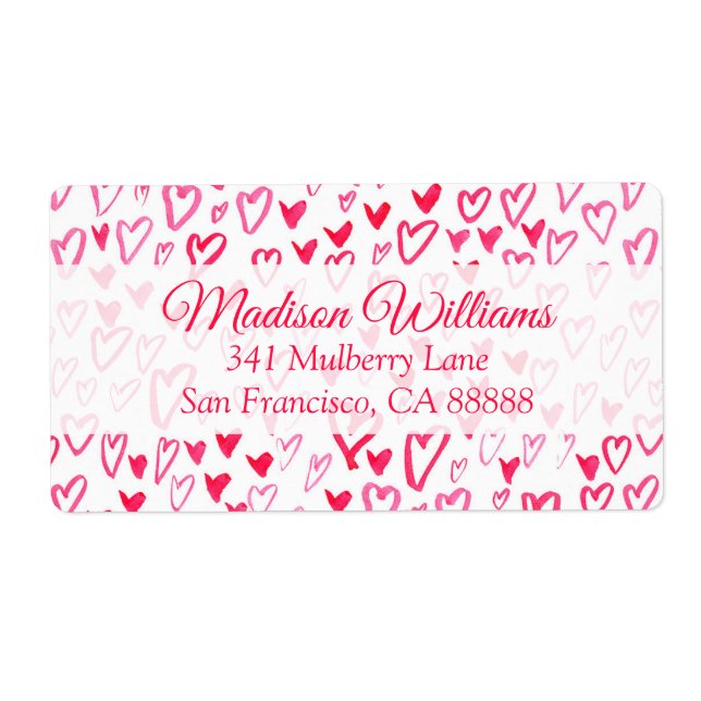 Wasserfarbenherzen | Muster IV der Liebe (Vorne)