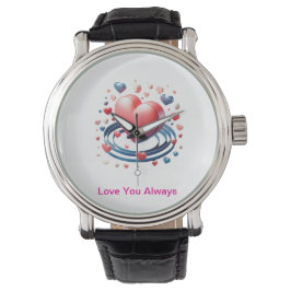 Wasserfarbenherzenüberwachung Armbanduhr
