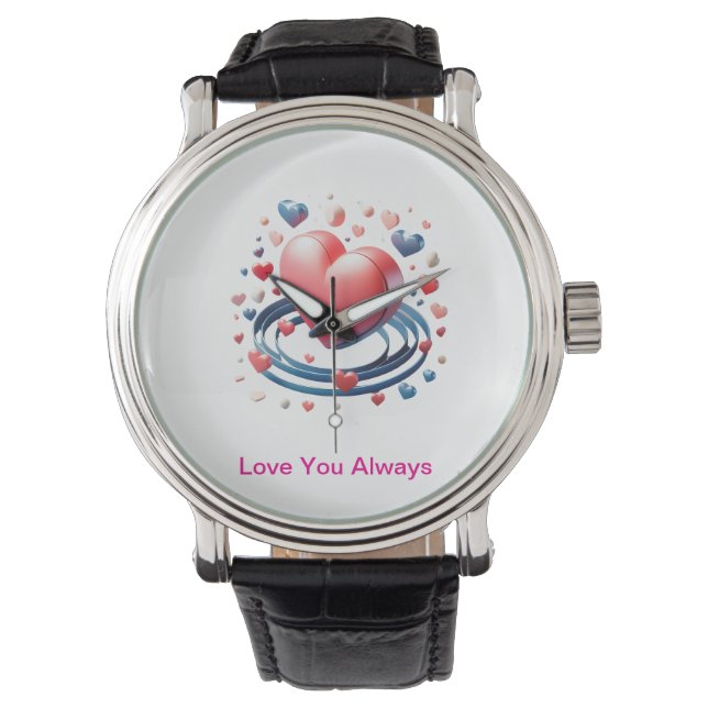 Wasserfarbenherzenüberwachung Armbanduhr (Vorderseite)