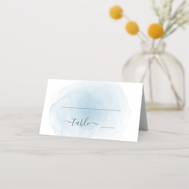 Wasserfarbenhochzeit Platzkarte (Vorderseite)