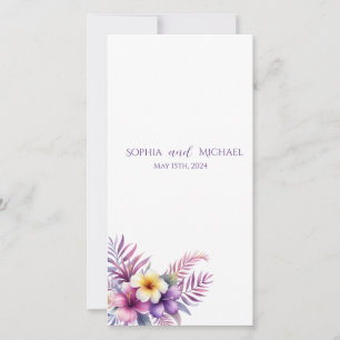 Wasserfarbeninsel Romance - Hochzeitsprogramm -