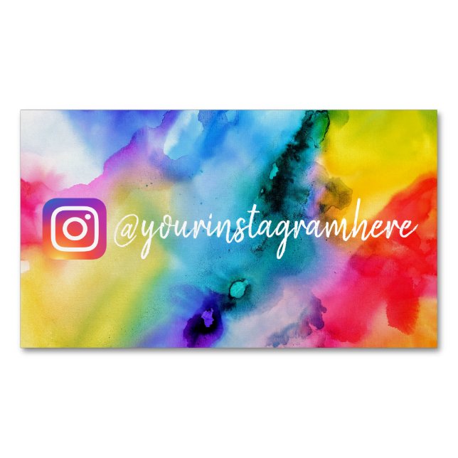 Wasserfarbeninstagramm Magnetische Visitenkarte (Vorderseite)