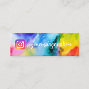 Wasserfarbeninstagramm Mini Visitenkarte
