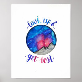 Wasserfarbenkalligraphie Zitat und Kunst Poster