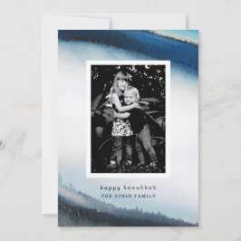 Wasserfarbenkarte Happy Hanukkah Feiertagskarte