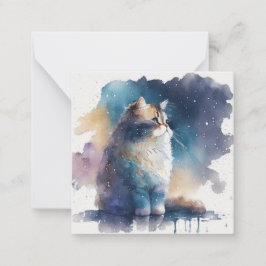 Wasserfarbenkarte Mitteilungskarte