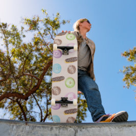 Wasserfarbenkeuler Donuts Hand lackiert Skateboard