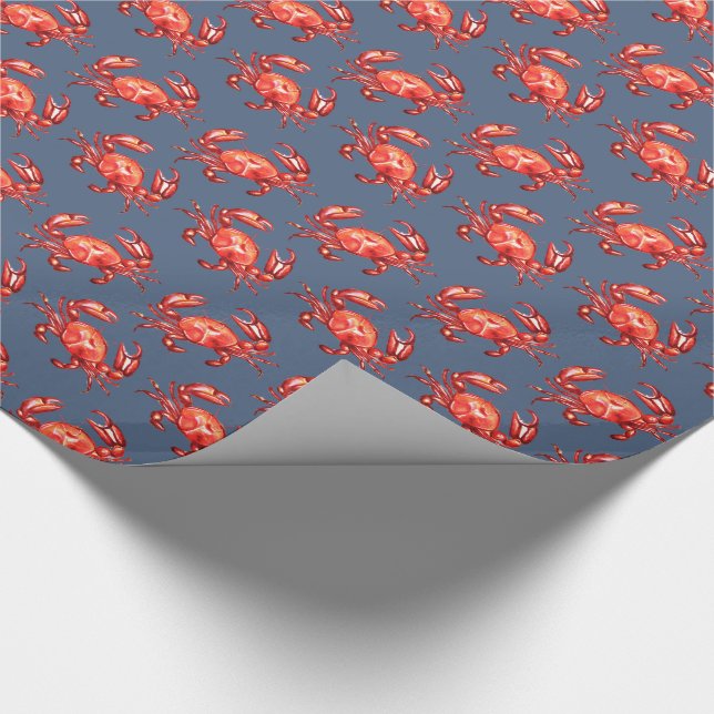 Wasserfarbenkrabenmuster Geschenkpapier (Ecke)