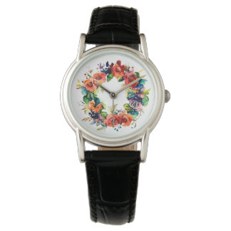 Wasserfarbenkranz Armbanduhr