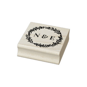 Wasserfarbenkranz erste Briefmarke Gummistempel