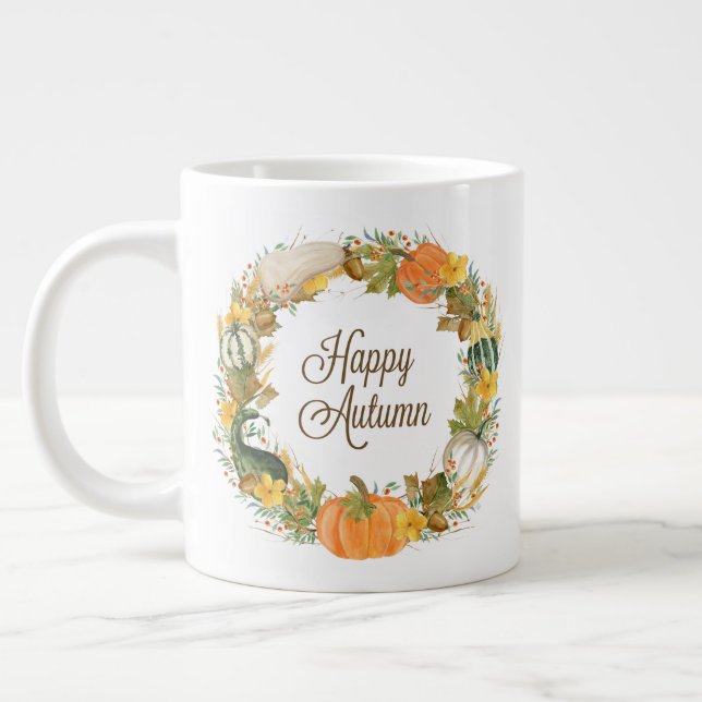 Wasserfarbenkranz Jumbo-Tasse (Links)