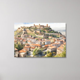 Wasserfarbenkunst Tiflis Leinwanddruck