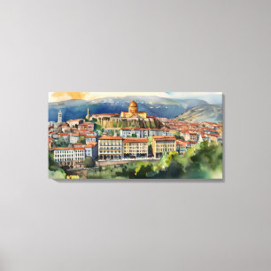 Wasserfarbenkunst Tiflis Leinwanddruck