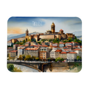 Wasserfarbenkunst Tiflis Magnet