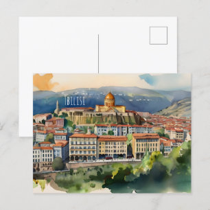 Wasserfarbenkunst Tiflis Postkarte