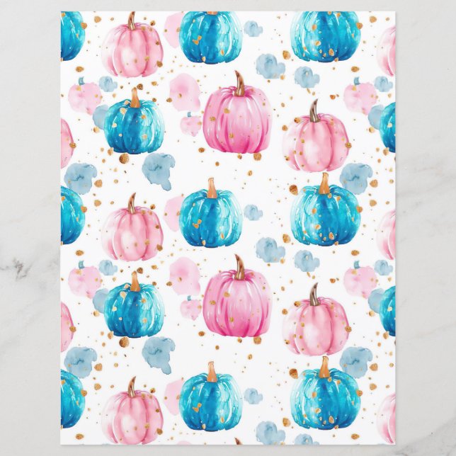 Wasserfarbenkürbellapier (Vorderseite)