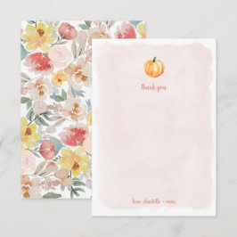 Wasserfarbenkürbis Babydusche Danke