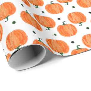 Wasserfarbenkürbis Geschenkpapier