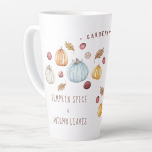 Wasserfarbenkürbis Gewürz Niedliche Latte-Tasse Milchtasse