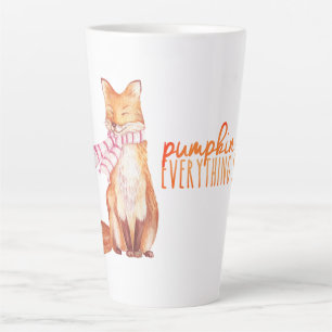 Wasserfarbenkürbis Gewürzsaison Milchtasse
