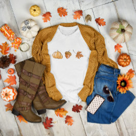 Wasserfarbenkürbis, Leaf und Acornfall T-Shirt