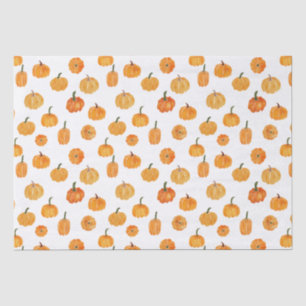 Wasserfarbenkürbis Orangenmuster Seidenpapier