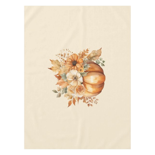 Wasserfarbenkürbis Tischdecke (Vorderseite)