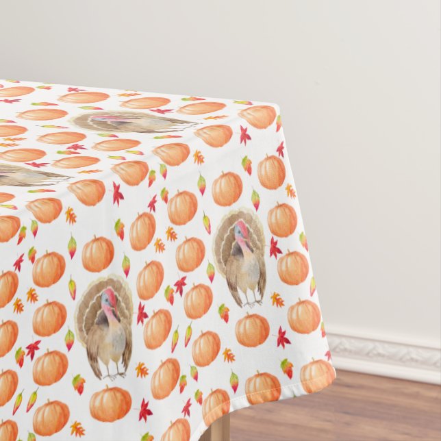 Wasserfarbenkürbis Türkei Pattern Erntedank Tischdecke (Beispiel)