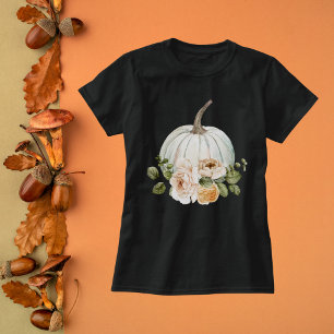 Wasserfarbenkürbis und Rose T-Shirt