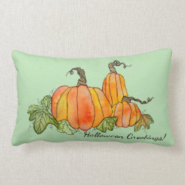 Wasserfarbenkürme Halloween Harvest Gourds Lendenkissen