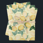 Wasserfarbenlampen Geschenkpapier Set<br><div class="desc">Elegante Aquarellfarben,  Zitronen und Grünpflanzen auf hellgelbem Hintergrund,  diese Blätter von Verpackungspapier sind Spaß für Geschenke für jeden Anlass. PASSENDE Artikel in unserem Geschäft.</div>