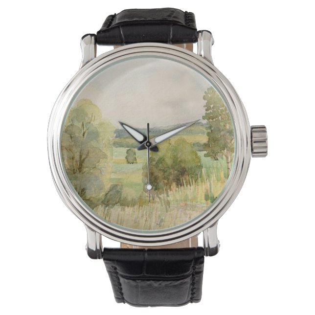 Wasserfarbenlandschaft Armbanduhr (Vorderseite)
